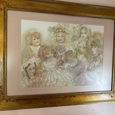 "Good Gossip" Framed Artwork by Mary Hulgan