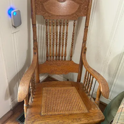 Antique Cane Seat Rocking Chair