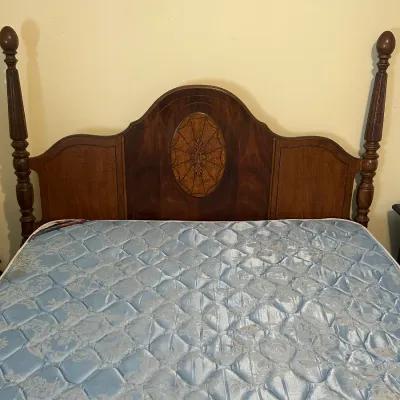Vintage Wooden Four-poster Bed