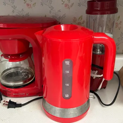 Assorted Red Kitchen Appliances