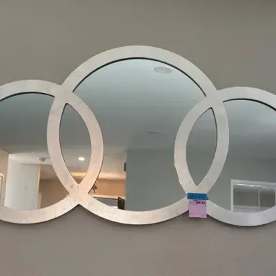 Three Ring Mirror 58x30, Canvas Art 37x37, Sculpture And Decor 