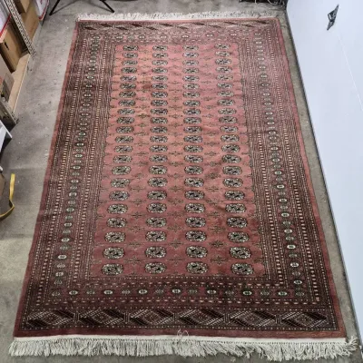 Hand-Knotted Bokhara Style Wool Area Rug -  9'2"x6'3"