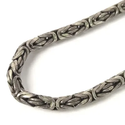 Sterling Silver 16" Byzantine Necklace