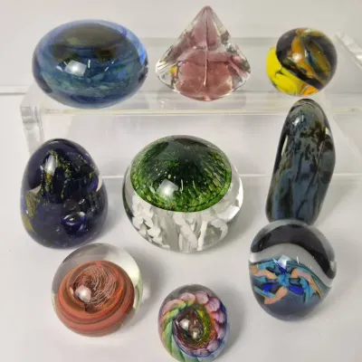 Art Glass Paperweights: Eric Kvarnes, Peet Robison, David Sandidge, Brent Cox & More