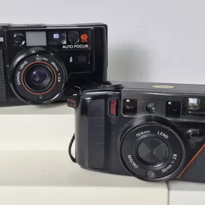 Nikon One Touch & Canon AF35M Point & Shoot Film Cameras