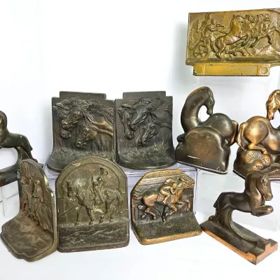 Vintage & Antique Horse Motif Bookends