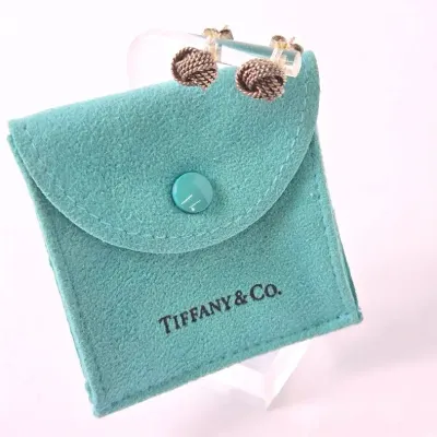 Tiffany & Co Sterling Silver Twist Knot Earrings with Backings