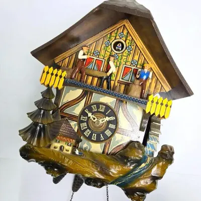 Vintage West German Black Forest Cuckoo Clock with Regula Movement