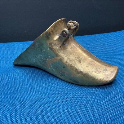 Sale Photo Thumbnail #68: Lot # : 75 - Antique Spanish Brass Stirrup
