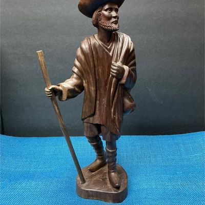 Sale Photo Thumbnail #63: Lot # : 70 - Carved Wooden Wanderer Figure
