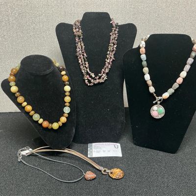 Sale Photo Thumbnail #142: Tourmaline and mixed stone necklaces