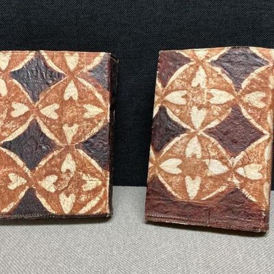 Sale Photo Thumbnail #26: Lot # : 33 - 2 Polynesian Bark Covered Vintage Books
