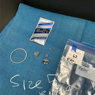 Sale Photo Thumbnail #56: Lot # : 63 - Bangle, Sterling & Stone Pendant and Jewelry Parts
