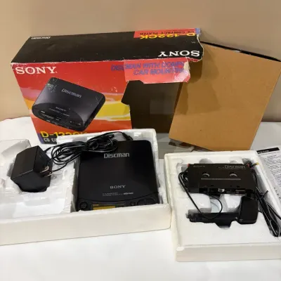 Sale Photo Thumbnail #83: Vintage Sony Discman D-122CK Portable CD Player with Car Mounting Kit – Tested