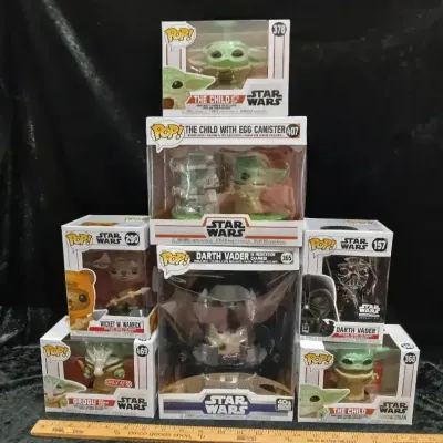 STAR WARS Funko POP! Figures: Mandalorian & Empire Strikes Back, Set of 7