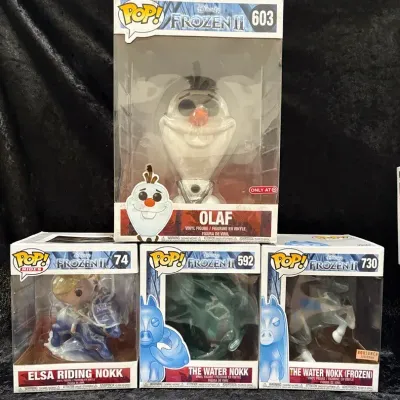 FROZEN II Funko POP! Olaf, Elsa Riding Nokk & Water Nokk Figures, Set of 4