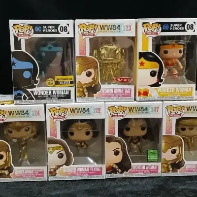 WONDER WOMAN Funko POP! Figures, Set of 7