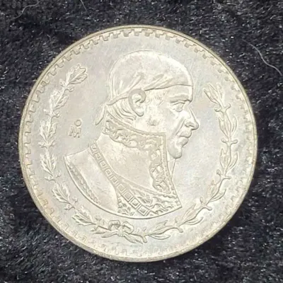 1965 Mexico Un Peso Silver Coin