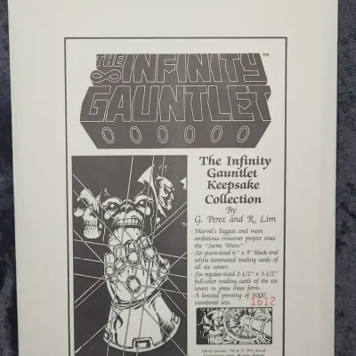 The Infinity Gauntlet Keepsake Collection Trading Cards, Comic Images, 1991, #1612/5000