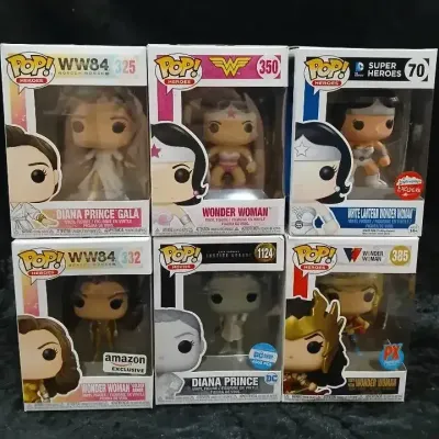 WONDER WOMAN Funko POP! Figures, Set of 6