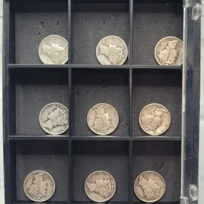 Mercury Head Silver Dime Set in Display Case #2