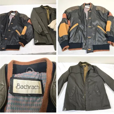 Men's Bachrach Leather Bomber Jacket & Vintage Workwear