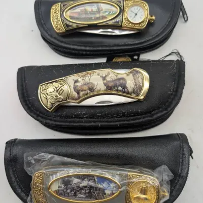 3 Franklin Mint Collectors Knives