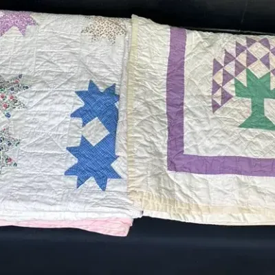 Two Vintage Handmade Quilts