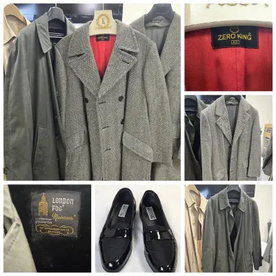 Vintage Men's Coats, Adolfo Dress Shoes, London Fog, 