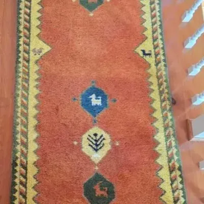 Hand-Knotted Persian Tribal Gabbeh Runner Rug 7'8" X 2'5"
