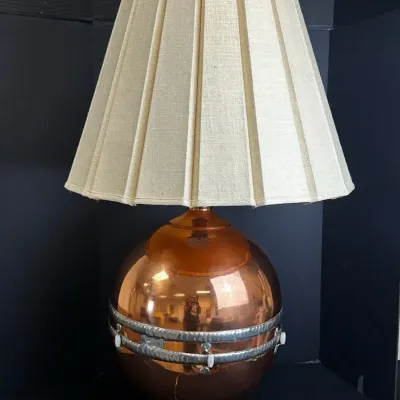 Large Copper Table Lamp