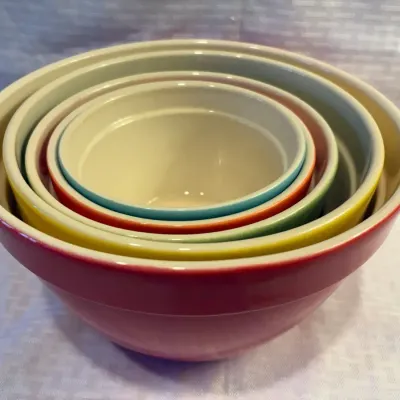 Set Of Crate & Barrel Addison Nesting Mixing Bowls - 5