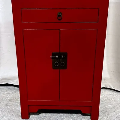 Chinese Style Red Lacquer Cabinet