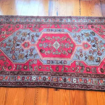 Oriental Handmade Vintage Wool Area Rug 7' 9" × 4' 7"