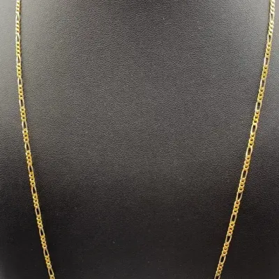 18K Gold Figaro Chain Necklace