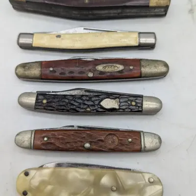 6 Vintage Pocket Knives ..Boker, Case
