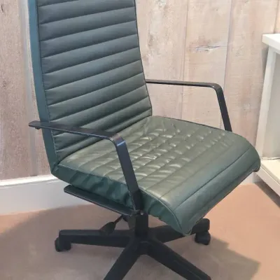 Green Faux Leather Swivel Office Chair By Kebe Furniture