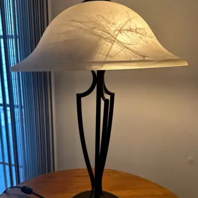 Cloud Glass Dome Shade Table Lamp