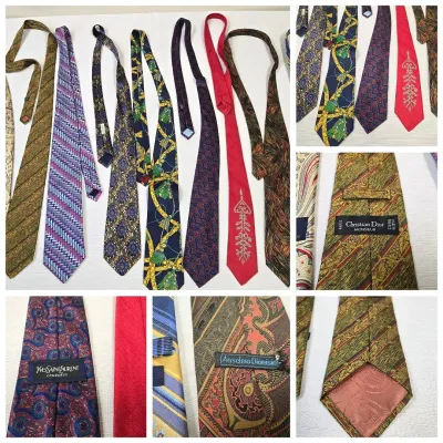 Men's Designer Ties: Yves Saint Laurent, Christian Dior,  Vintage 