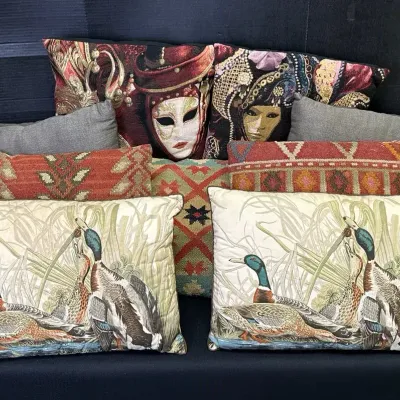 Group Of Decorative Throw Pillows