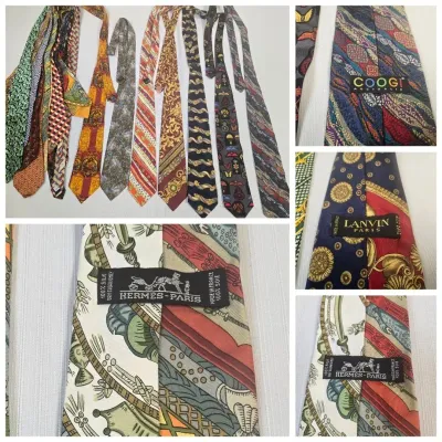 Men's Designer Ties: Hermes, Coogi, Valentino, Lavin 