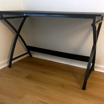 Black Metal & Laminate Desk