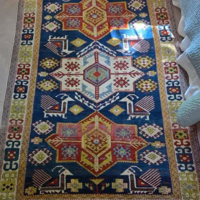 Hand-Knotted Tribal Accent Rug 6'6" X 4'3"