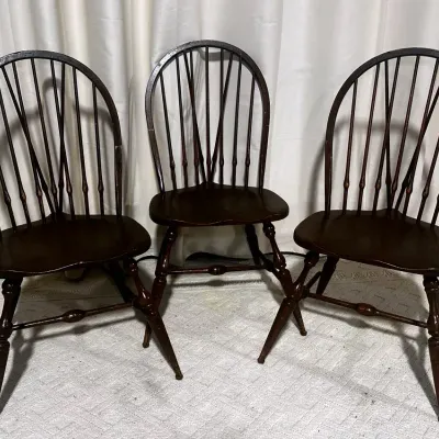 3 Hoop Back Windsor Chairs
