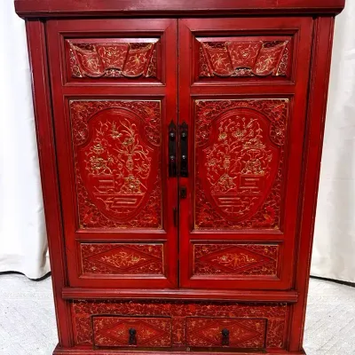 Red Asian Cabinet