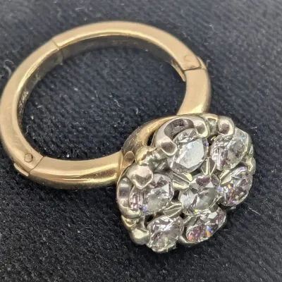 14K Gold & Diamond Adjustable Size Ring