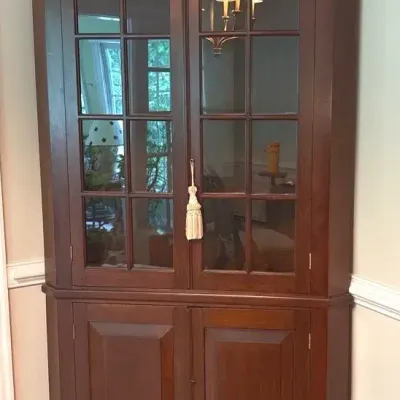 Seay Furniture Co Hand Crafted Corner Cupboard 