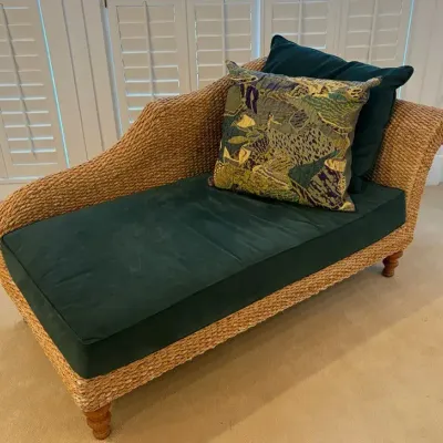 Woven Rattan Chaise Lounge 