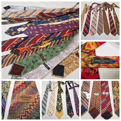 Men's Designer Ties: Valentino, Missoni, Paul Frederick 