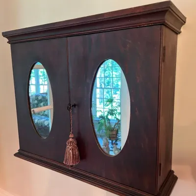 Antique Wall Cabinet And Vintage Wall Shelf 